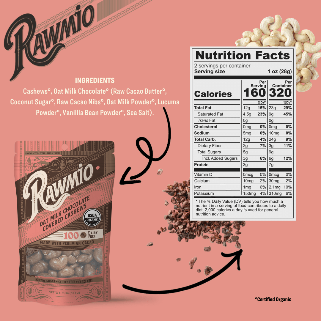 Oat Milk Chocolate Covered Cashews - Vegan America