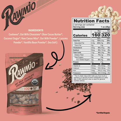 Oat Milk Chocolate Covered Cashews - Vegan America