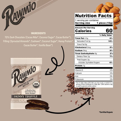 Rawmio Skinny Truffle - Sprouted Almond Butter - Vegan America