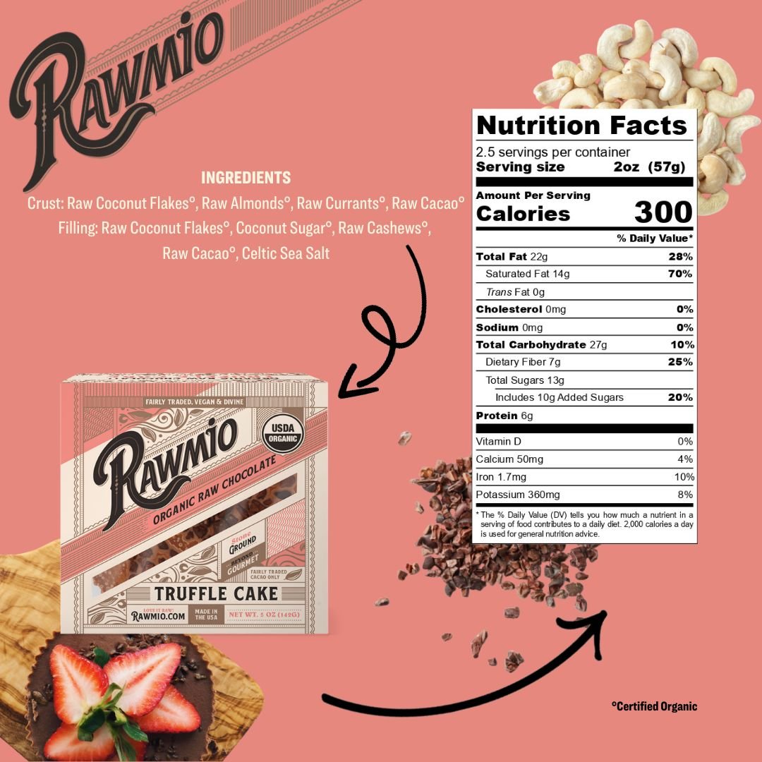 Mini Raw Chocolate Truffle Cake - 5 oz - Vegan America