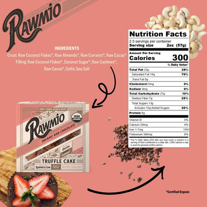 Mini Raw Chocolate Truffle Cake - 5 oz - Vegan America