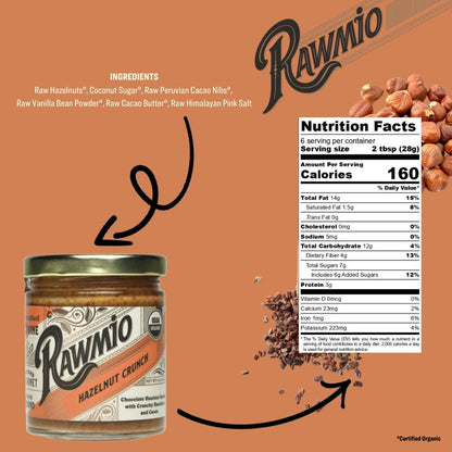 Rawmio Hazelnut Crunch Spread - Vegan America