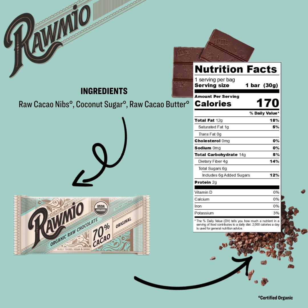 Essential Dark Chocolate Bar - 70% Cacao - Vegan America