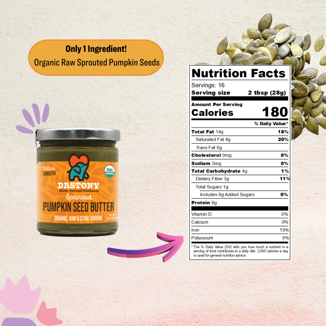 Organic Crunchy Sprouted Pumpkin Seed Butter - Vegan America