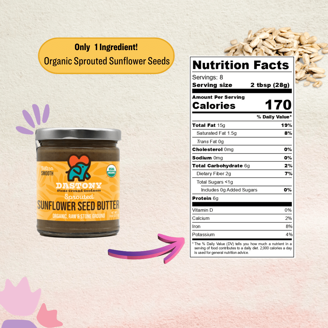 Organic Raw Sprouted Sunflower Seed Butter - Vegan America