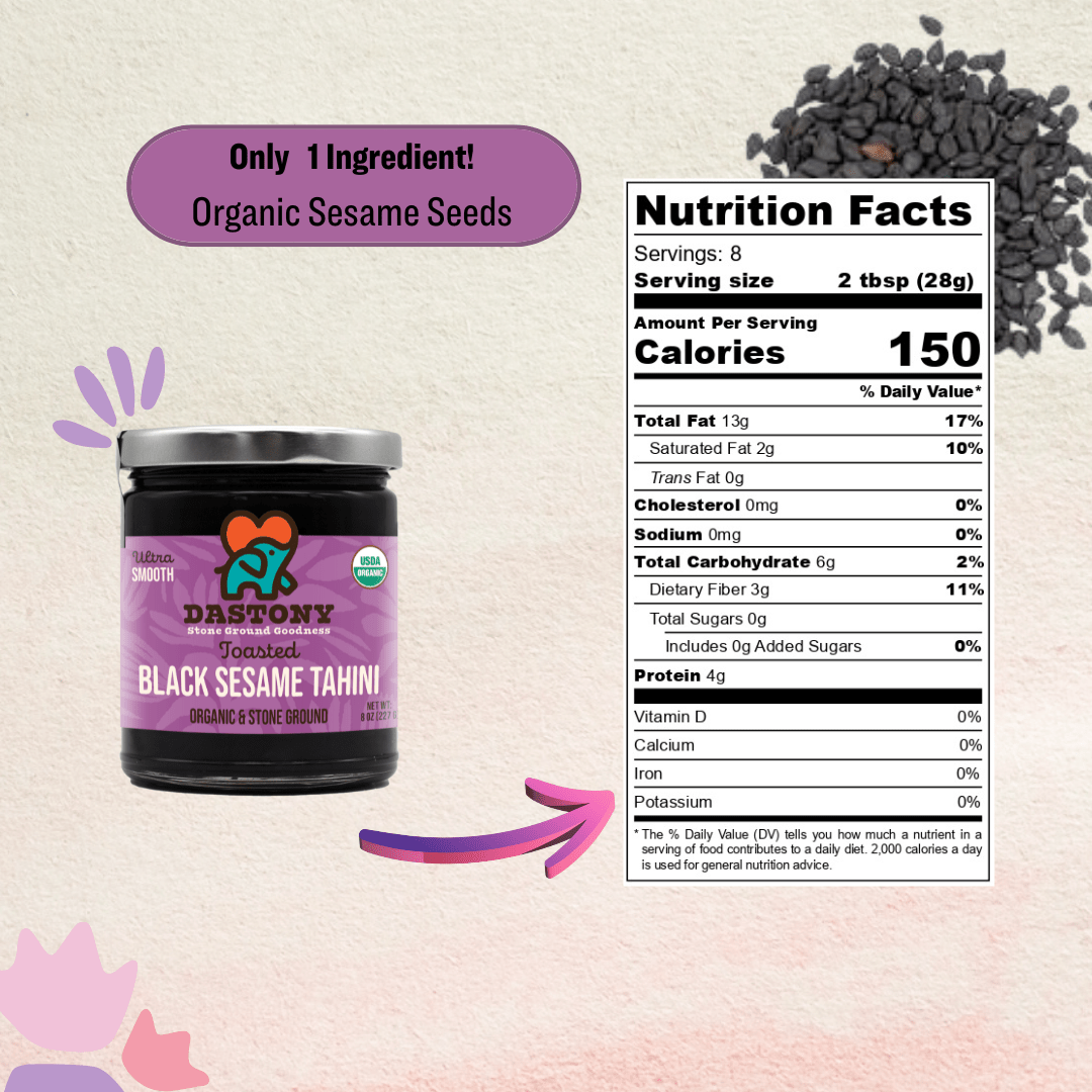 Organic Raw Black Sesame Seed Butter - Vegan America
