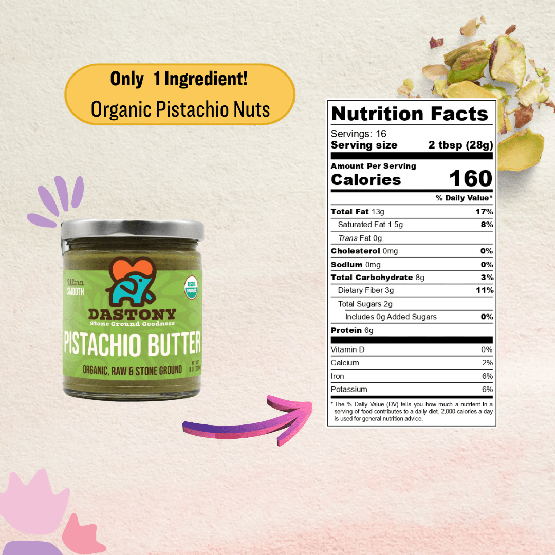 Organic Raw Pistachio Butter - Vegan America