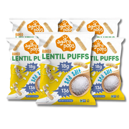Aggropops Lentil Puffs | FREE SHIPPING| 18g protein & 158 Cal per bag!