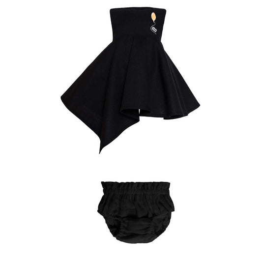 Baby Black Dress and Bloomers Set