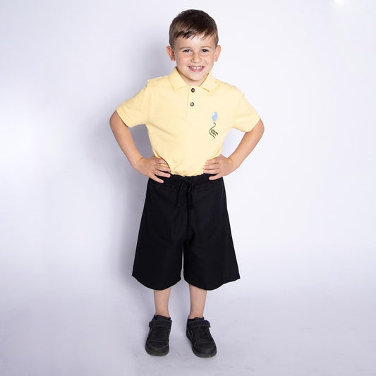 Boys and Girls Black Bermuda Shorts