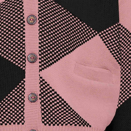 Kids Cardigan in Pink and Black