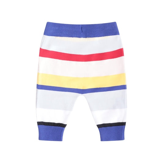 Knitted Baby Pants in Bright Stripes