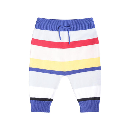 Knitted Baby Pants in Bright Stripes