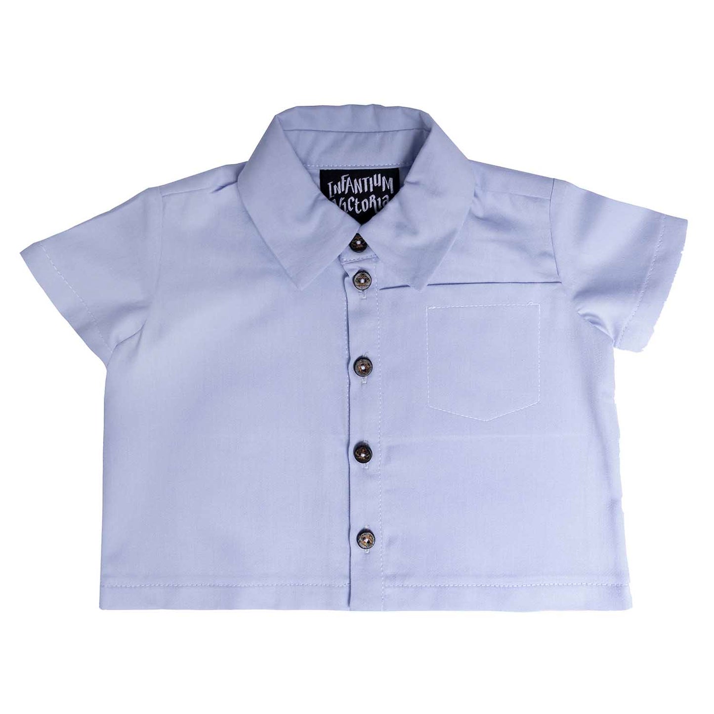 Blue Sateen Baby Shirt