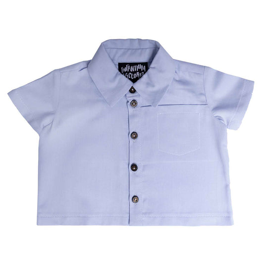 Blue Sateen Baby Shirt