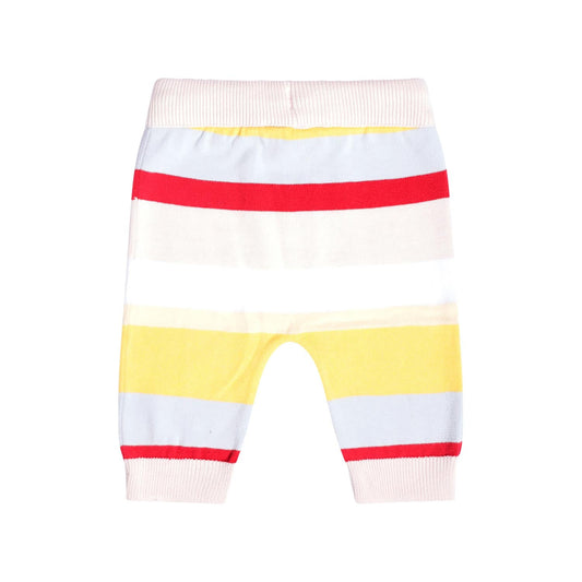 Knitted Baby Pants in Pastel Stripes