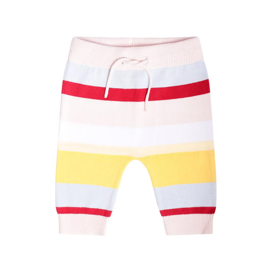 Knitted Baby Pants in Pastel Stripes