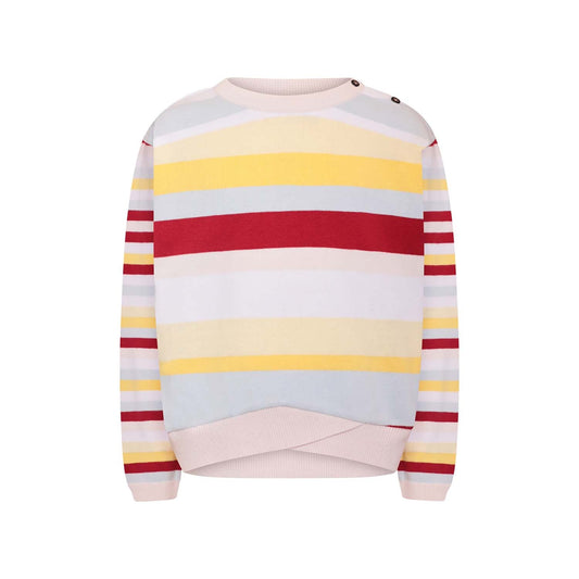 Knitted Striped Kids Sweater in Pastel