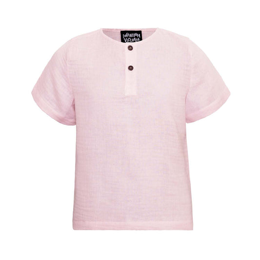 Kids T Shirt in Pink Muslin