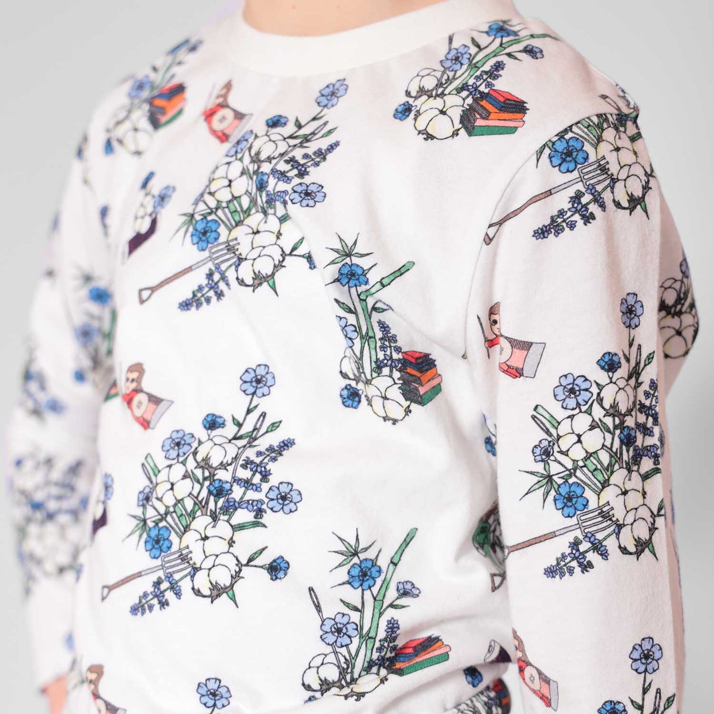 White Floral T-shirt for Kids
