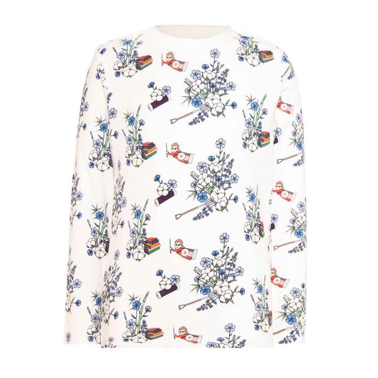 White Floral T-shirt for Kids