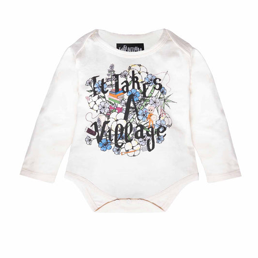 White Baby Onesie with Print