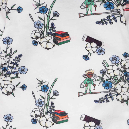 White Floral T Shirt for Boys and Girls