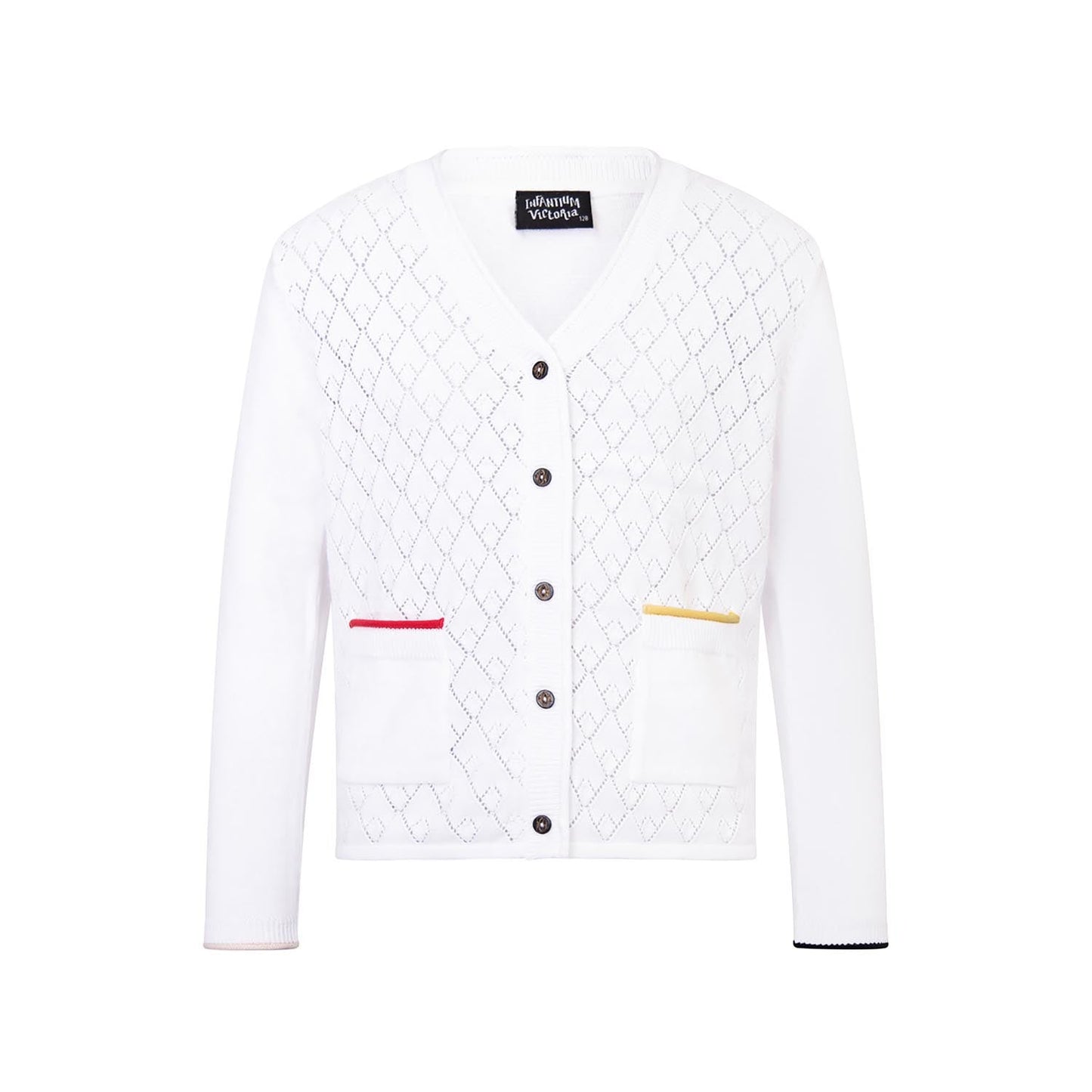 Girls White Cardigan