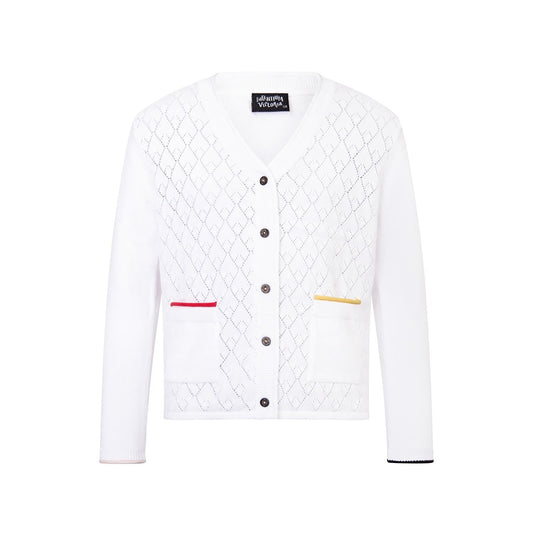 Girls White Cardigan