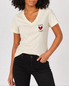 Vegan For The Animals Heart Women's V Neck T-Shirt