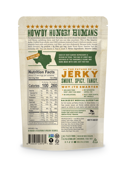 Jalapeño BBQ Jerky | Retail 6-Pack (The Smarter Jerky™)