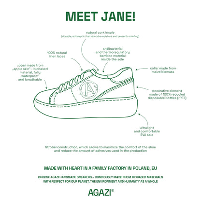 Apple & corn sneakers JANE - fucsia