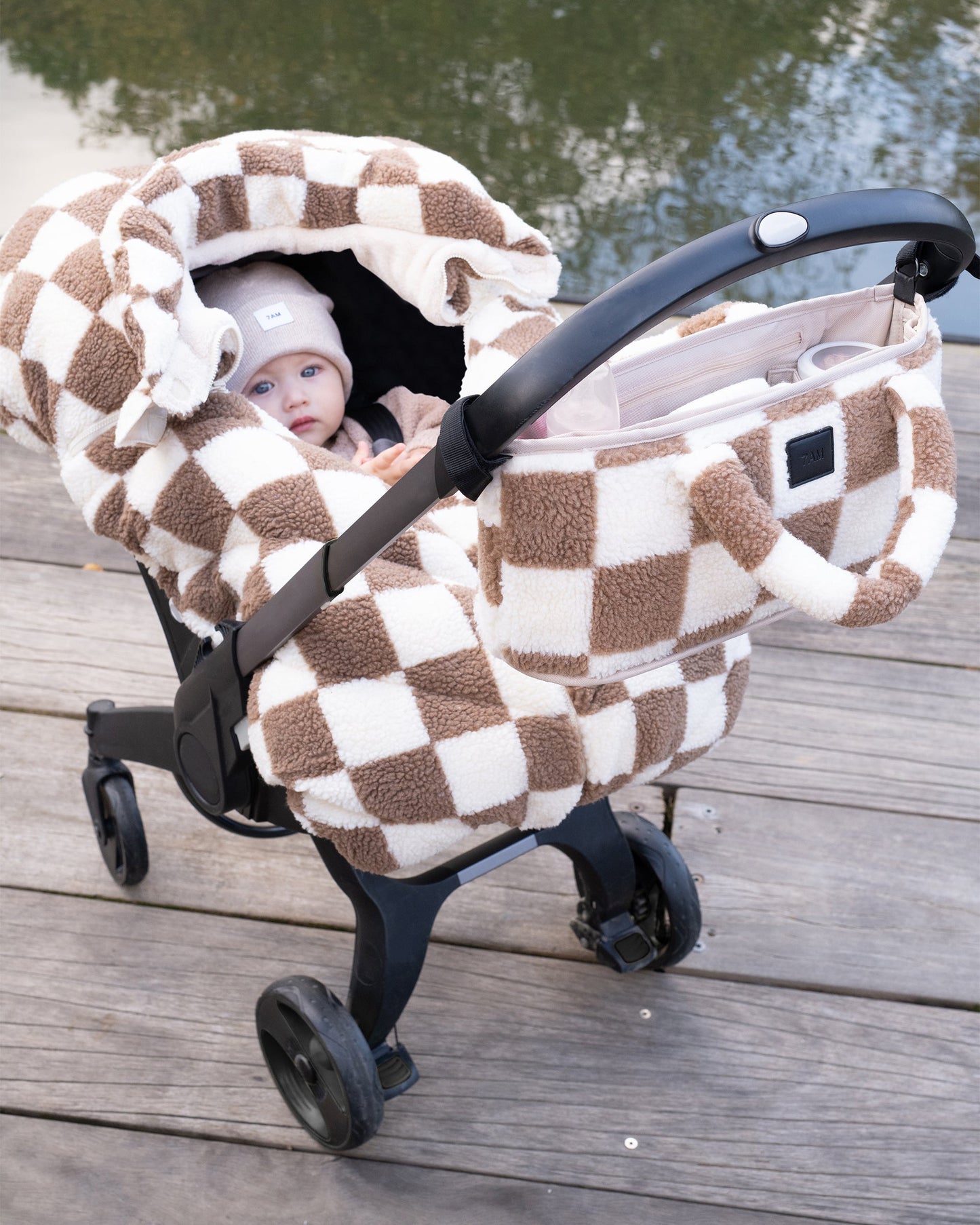 Romy Stroller Organizer - Checker Berber