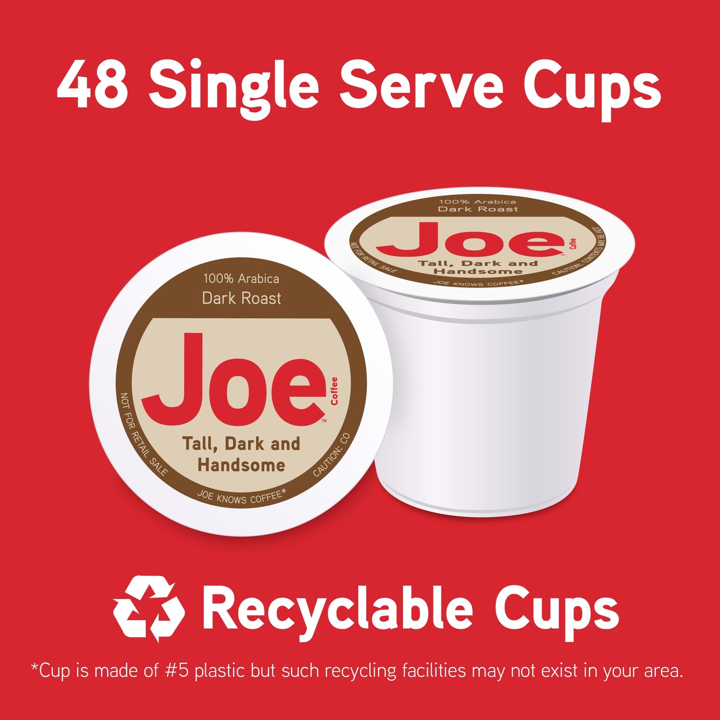 Joe Knows Coffee® Tall, Dark & Handsome® Single Serve Cups 48ct Carton