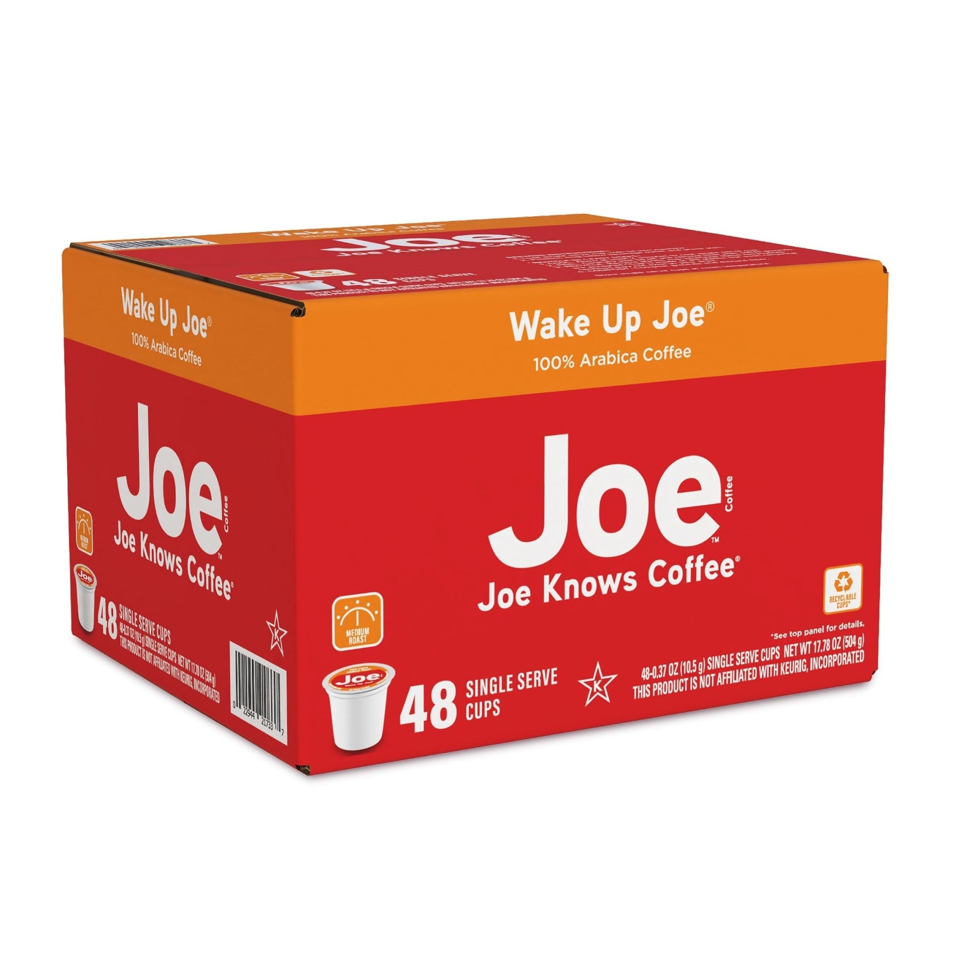 Joe Knows Coffee® Wake Up Joe® Single Serve 48ct Carton - Vegan America