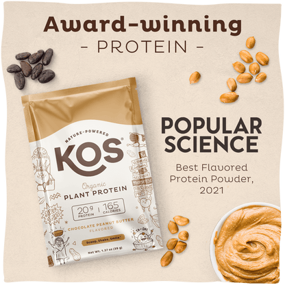 Organic Plant Protein, Chocolate Peanut Butter, Single Serving