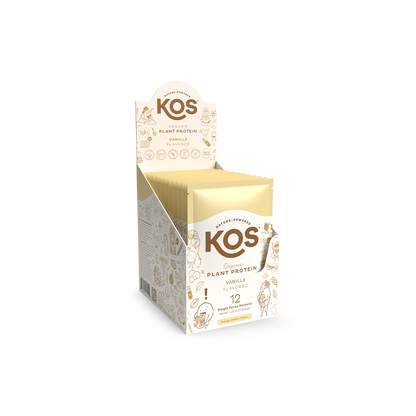 KOS Organic Plant Protein, Vanilla, 12 Count
