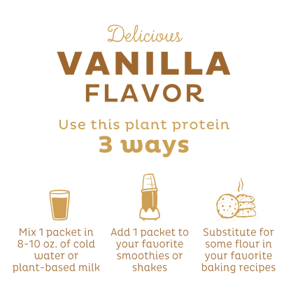 KOS Organic Plant Protein, Vanilla, 12 Count