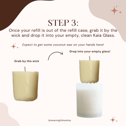 Sweet Sugared Vanilla Natural Candle 8oz Kaia Collection Refill - Vegan America