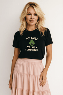 Funny Vegan Premium Tshirt - It's Kale O'clock Somewhere - Vegan America