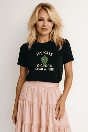 Funny Vegan Premium Tshirt - It's Kale O'clock Somewhere - Vegan America