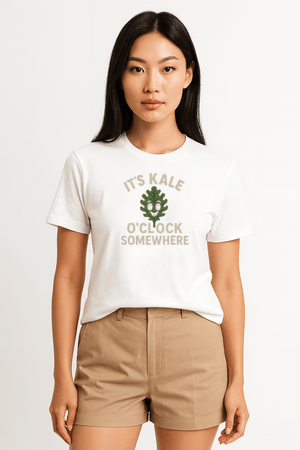 Funny Vegan Premium Tshirt - It's Kale O'clock (Light Colors) - Vegan America
