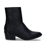 Women's Vegan Western Ankle Boots Kella Black - Vegan America