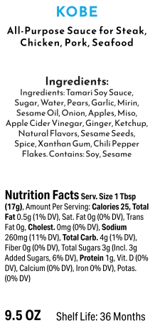 Kobe Sauce by TonTon® - Vegan America
