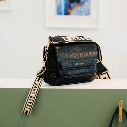Laneway Wristlet - Licorice + Gold