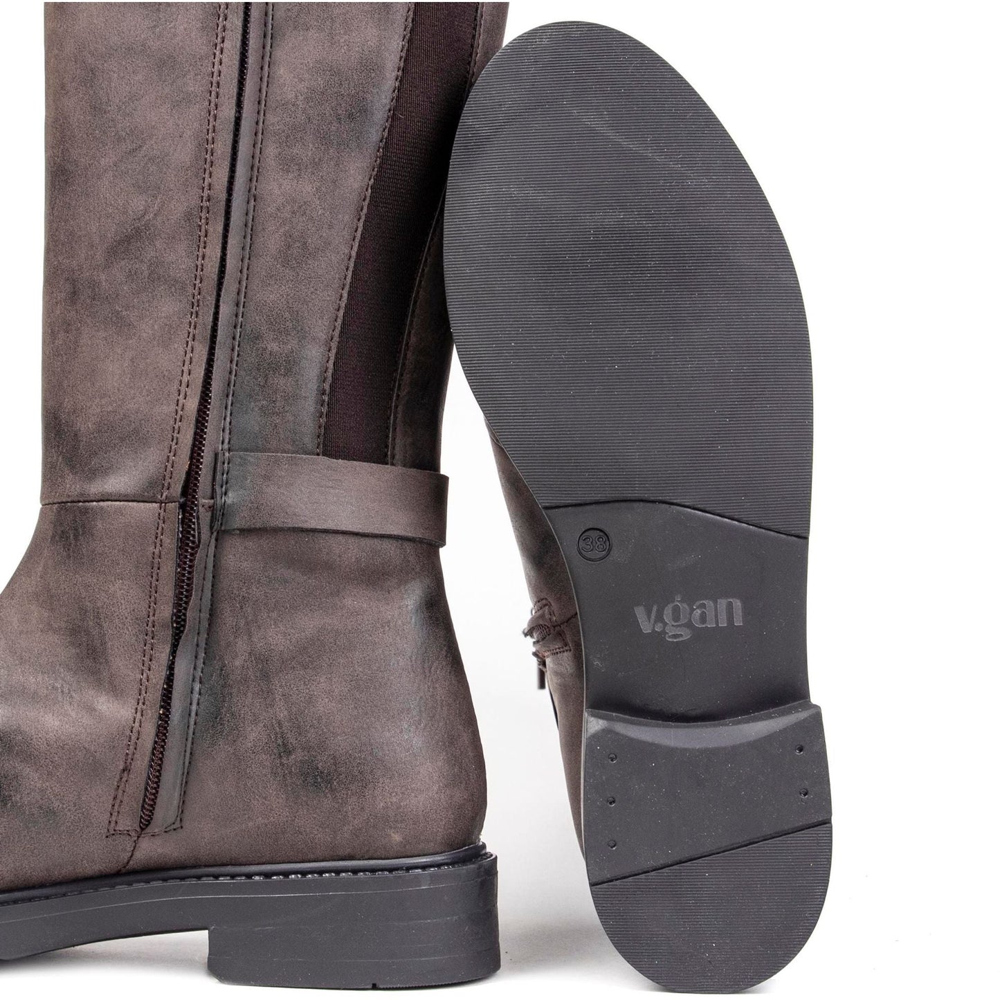 Leaf Knee High Boots - Vegan America