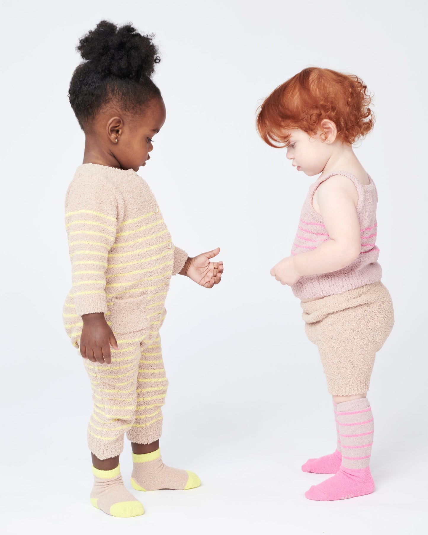 Long Striped Socks - Fuzzy