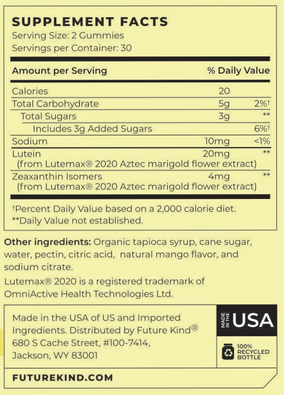 Vegan Lutein & Zeaxanthin Eye Health Gummies