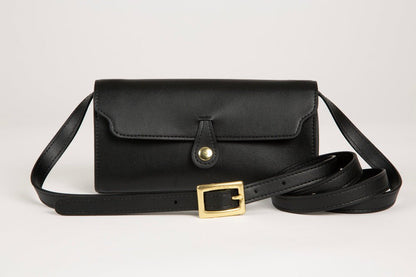 Lavāda Signature Crossbody Wallet Clutch in Black - Vegan America