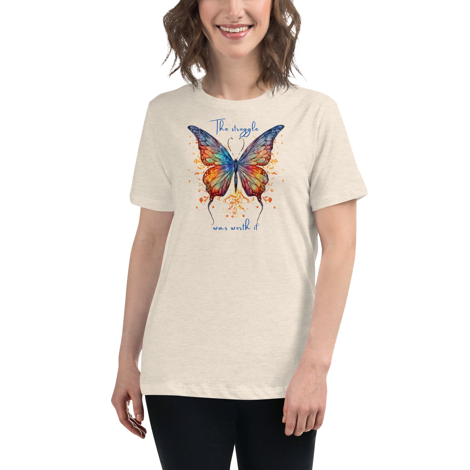 Butterfly Women's 100% Cotton Relaxed T-Shirt - Vegan America